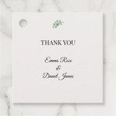Luxe Eucalyptus Groenelementen Bedankjes Labels (Voorkant)
