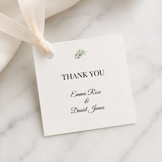 Luxe Eucalyptus Groenelementen Bedankjes Labels