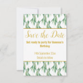 LUXE EUCALYPTUS PATROON BEWAREN DE DATUM RSVP KAAR (Voorkant)