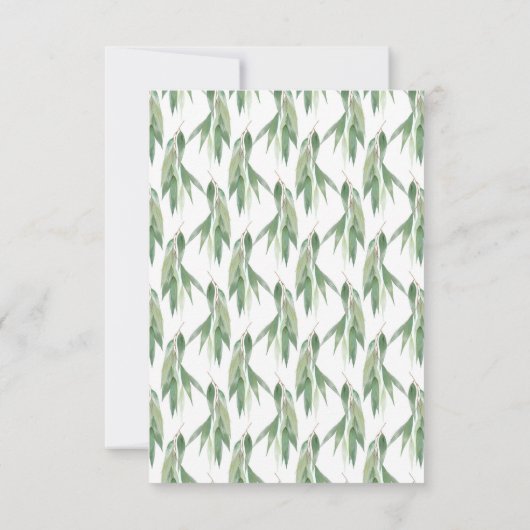 LUXE EUCALYPTUS PATROON BEWAREN DE DATUM RSVP KAAR (Achterkant)