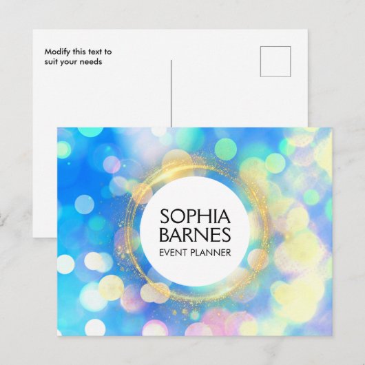 Luxe Event Planner Marketing Postcard Briefkaart (Voorkant / Achterkant)