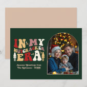 Luxe Evergreen My Nutcracker Era Christmas Photo Feestdagenkaart (Voorkant / Achterkant)