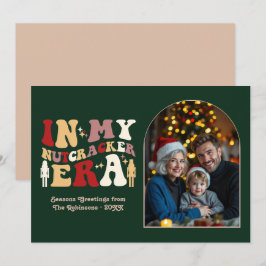Luxe Evergreen My Nutcracker Era Christmas Photo Feestdagenkaart