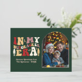 Luxe Evergreen My Nutcracker Era Christmas Photo Feestdagenkaart (Staand voorkant)