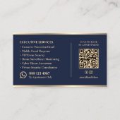 Luxe Executieve Drone Cyberbeveiligings Crest Logo Visitekaartje (Achterkant)