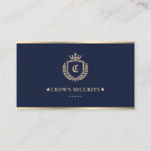 Luxe Executieve Drone Cyberbeveiligings Crest Logo Visitekaartje (Voorkant)