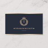 Luxe Executive Beveiligingsconsultant Crest Navy Visitekaartje (Voorkant)