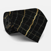 Luxe Executive Das | Zwart & Goud Marmer (Opgerold)