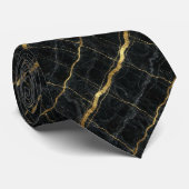 Luxe Executive Das | Zwart & Goud Marmer (Opgerold)