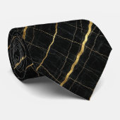 Luxe Executive Das | Zwart & Goud Marmer (Opgerold)