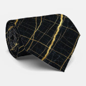 Luxe Executive Das | Zwart & Goud Marmer (Opgerold)