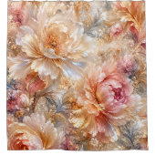 Luxe Fantasie Bloemen Douchegordijn (Voorkant)