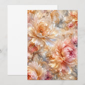 Luxe Fantasie Bloemen Kaart (Voorkant / Achterkant)