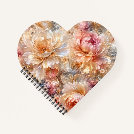 Luxe Fantasie Bloemen Notitieboek (Voorkant)