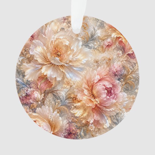 Luxe Fantasie Bloemen Ornament (voorkant)