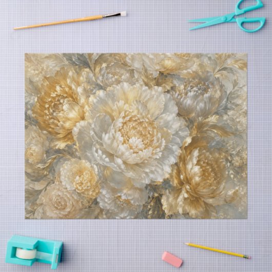 Luxe Fantasie Bloemen Tissuepapier (Craft)