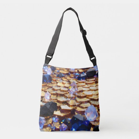 Luxe Fantasy Edelsteen Abstract Crossbody Tas (Voorkant)