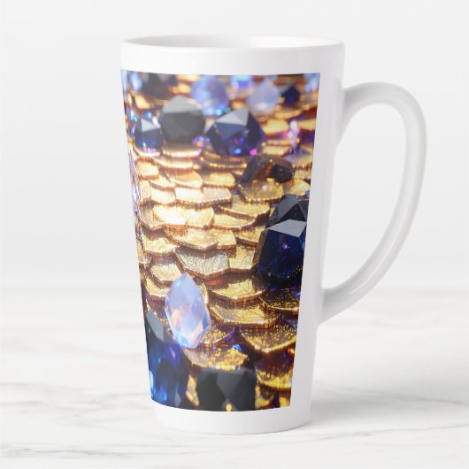Luxe Fantasy Edelsteen Abstract Latte Mok (Rechts)