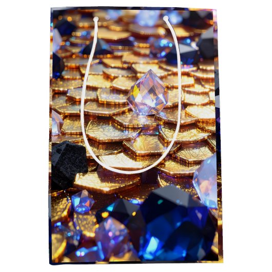 Luxe Fantasy Edelsteen Abstract Medium Cadeauzakje (Voorkant)