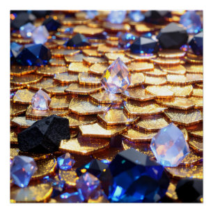 Luxe Fantasy Edelsteen Abstract Perfect Poster