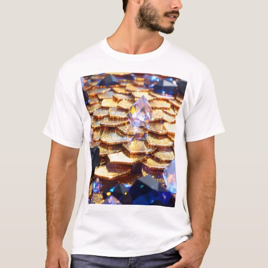 Luxe Fantasy Edelsteen Abstract T-shirt (Voorkant)