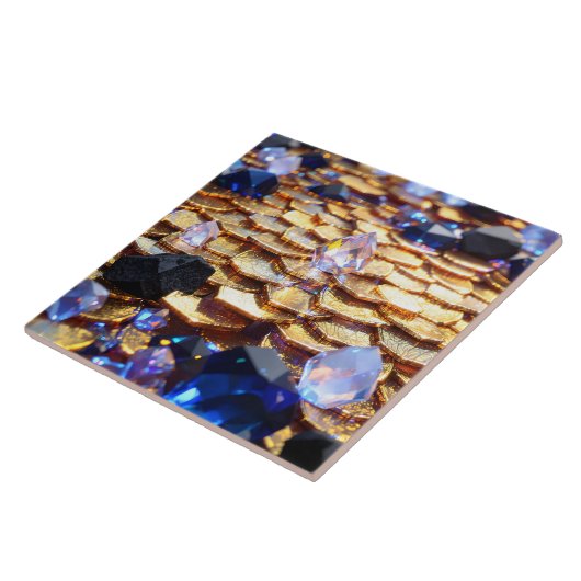 Luxe Fantasy Edelsteen Abstract Tegeltje (Zijkant)