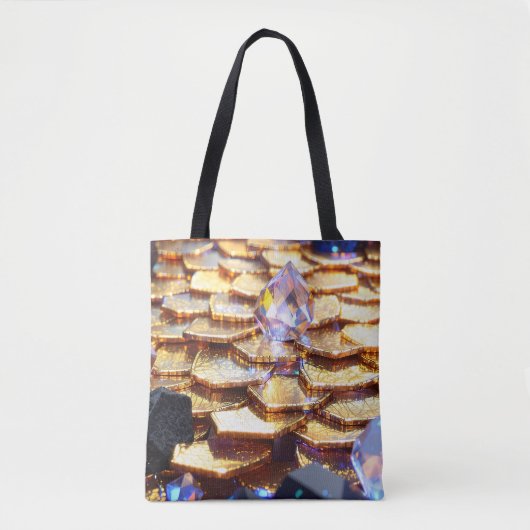 Luxe Fantasy Edelsteen Abstract Tote Bag (Voorkant)