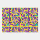 Luxe faux glitter gnomen petten Kerstmis Inpakpapier Vel (Voorkant)