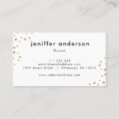 Luxe Faux Gold Bloemen Zwart Professioneel Visitekaartje (Achterkant)