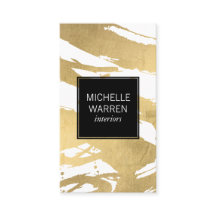 Luxe Faux Gold Brushstrokes Designer