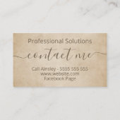 Luxe FAUX Gold Casual persoonlijk assistent Visitekaartje (Achterkant)