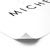 Luxe Faux Gold Confetti Rain Beauty Salon Perfect Poster (Hoek)