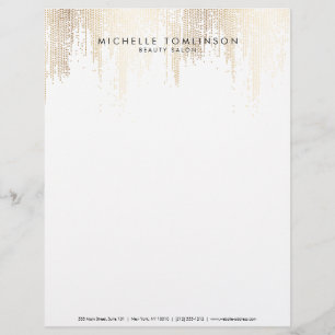 Luxe Faux Gold Confetti Rain Pattern Custom Briefhoofd