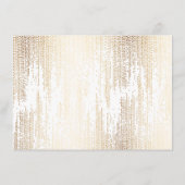 Luxe Faux Gold Confetti Rain Pattern Flat Notecard Notitiekaartje (Achterkant)