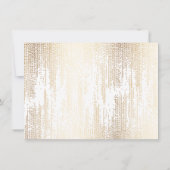 Luxe Faux Gold Confetti Rain Pattern Flat Notecard Notitiekaartje (Achterkant)