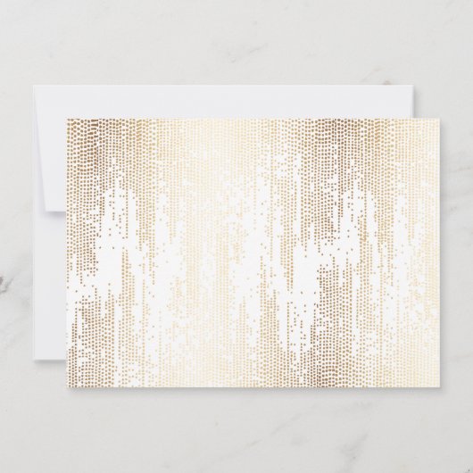 Luxe Faux Gold Confetti Rain Pattern Flat Notecard Notitiekaartje (Achterkant)