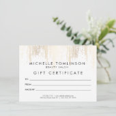 Luxe Faux Gold Confetti Rain Pattern Gift Kaart (Staand voorkant)