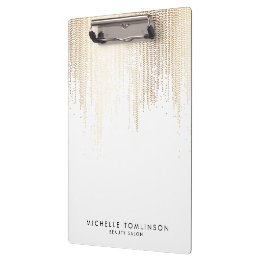 Luxe Faux Gold Confetti Rain Pattern Klembord (Links)