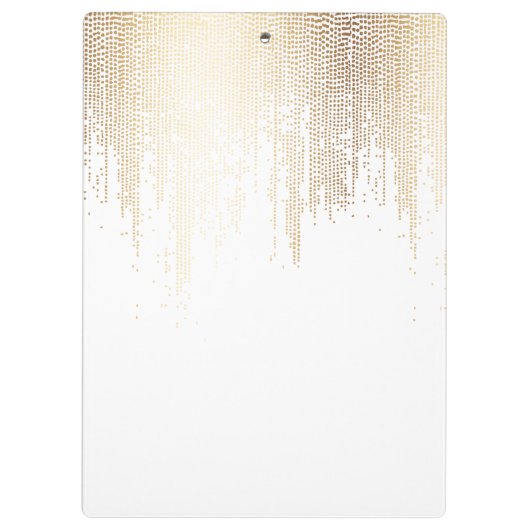 Luxe Faux Gold Confetti Rain Pattern Klembord (Achterkant)