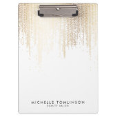 Luxe Faux Gold Confetti Rain Pattern Klembord (Voorkant)