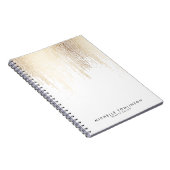 Luxe Faux Gold Confetti Rain Pattern Notitieboek (Rechterzijde)