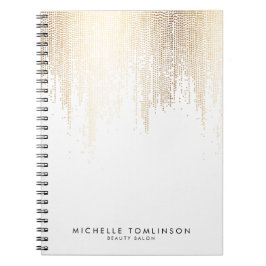 Luxe Faux Gold Confetti Rain Pattern Notitieboek