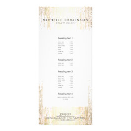 Luxe Faux Gold Confetti Rain Pattern Reclamekaart