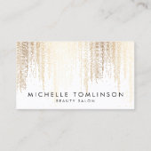 Luxe Faux Gold Confetti Rain Pattern Visitekaartje (Voorkant)