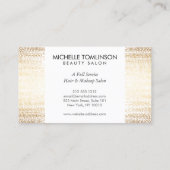 Luxe Faux Gold Confetti Rain Pattern Visitekaartje (Achterkant)