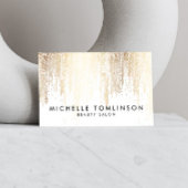 Luxe Faux Gold Confetti Rain Pattern Visitekaartje
