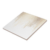 Luxe Faux Gold Confetti Rain Tegeltje (Zijkant)