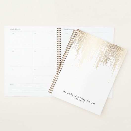Luxe Faux Gold Confetti Regen Afspraakboek Planner (Display)