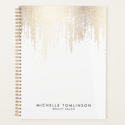 Luxe Faux Gold Confetti Regen Afspraakboek Planner (Voorkant)