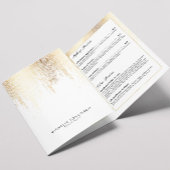 Luxe Faux Gold Confetti regenpatroon brochure Drieluik Kaart